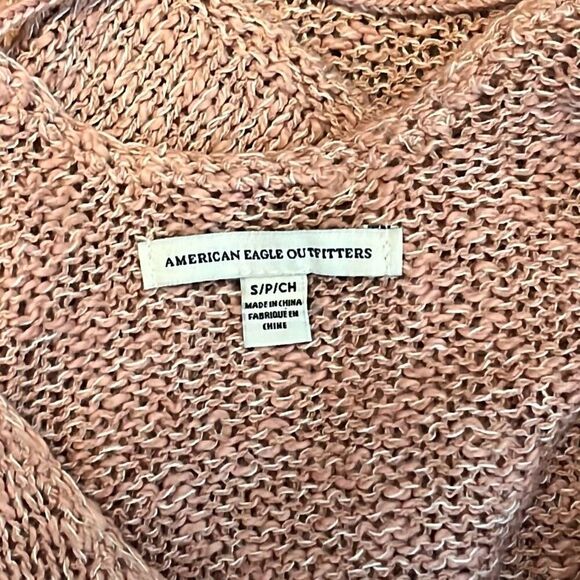 American Eagle Pink Cross Back Sweater Tank Top Small - Picture 6 of 7